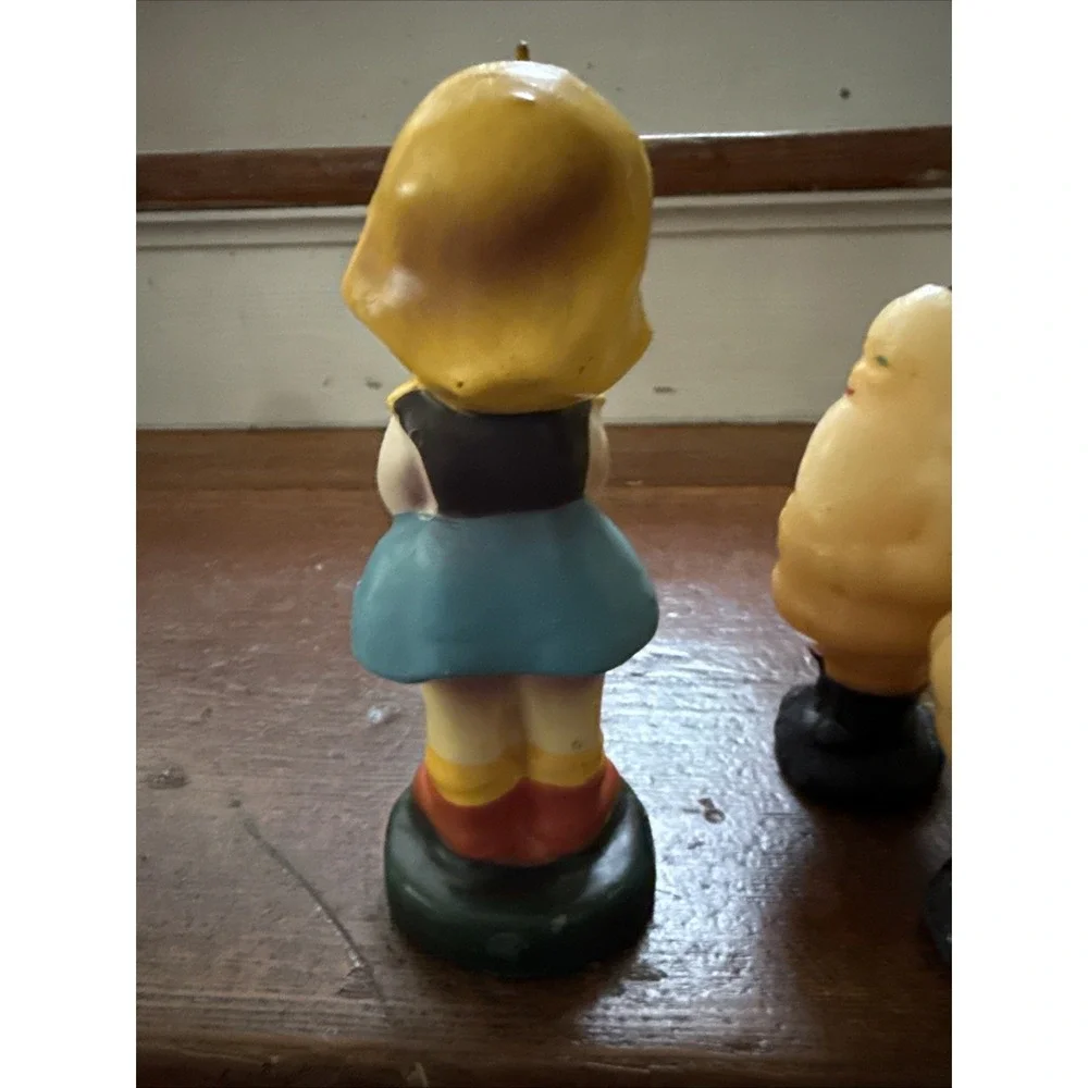 Vintage 5-Snowmen,2-Santa,2-pillar,2-standing boy & girl,‎ 1 mini girl candles
